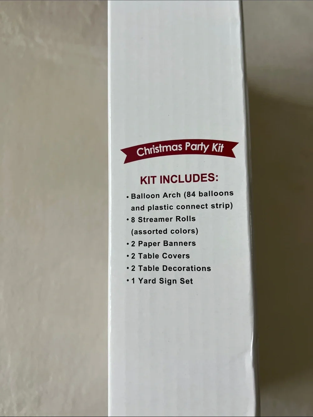 Christmas Party Kit - Red, Green, White & Gold party set for Tables, Room & Yard